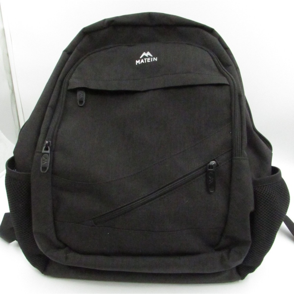 Matein Travel Laptop Backpack Black USB Port Luggage Strap Back Pocket 17" x 11"